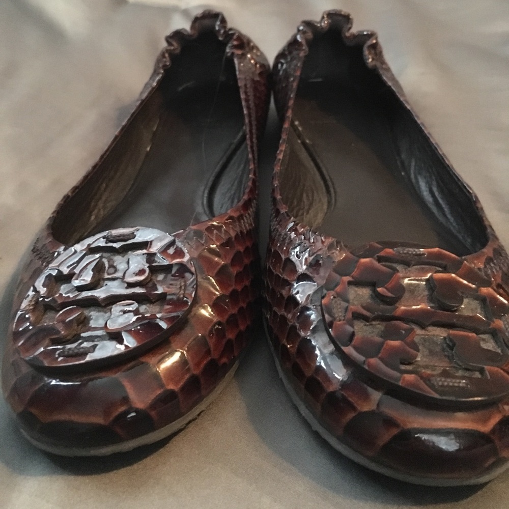 Tory Burch Tortoiseshell Reva flats, Size 8.5